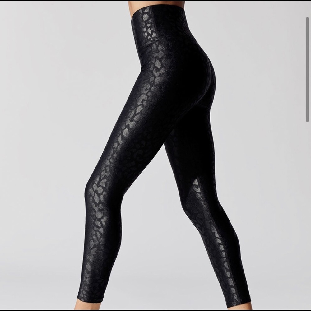 Carbon38 Black Leopard Print Leggings